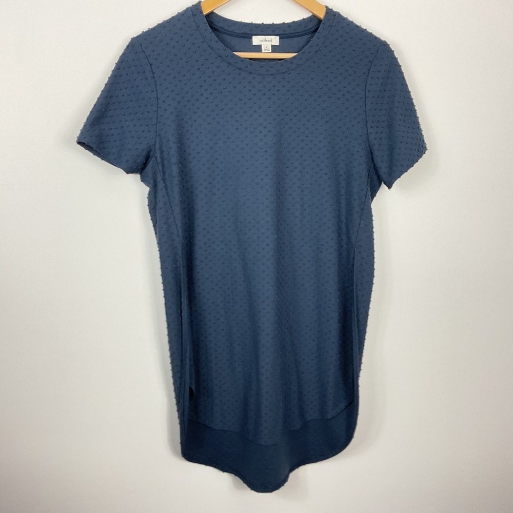 Wilfred Swiss Dot Capucine Slit Sides Short Sleeve Shirt Women's Size Medium